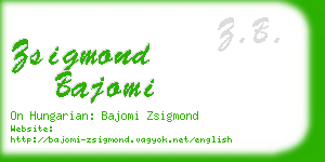 zsigmond bajomi business card